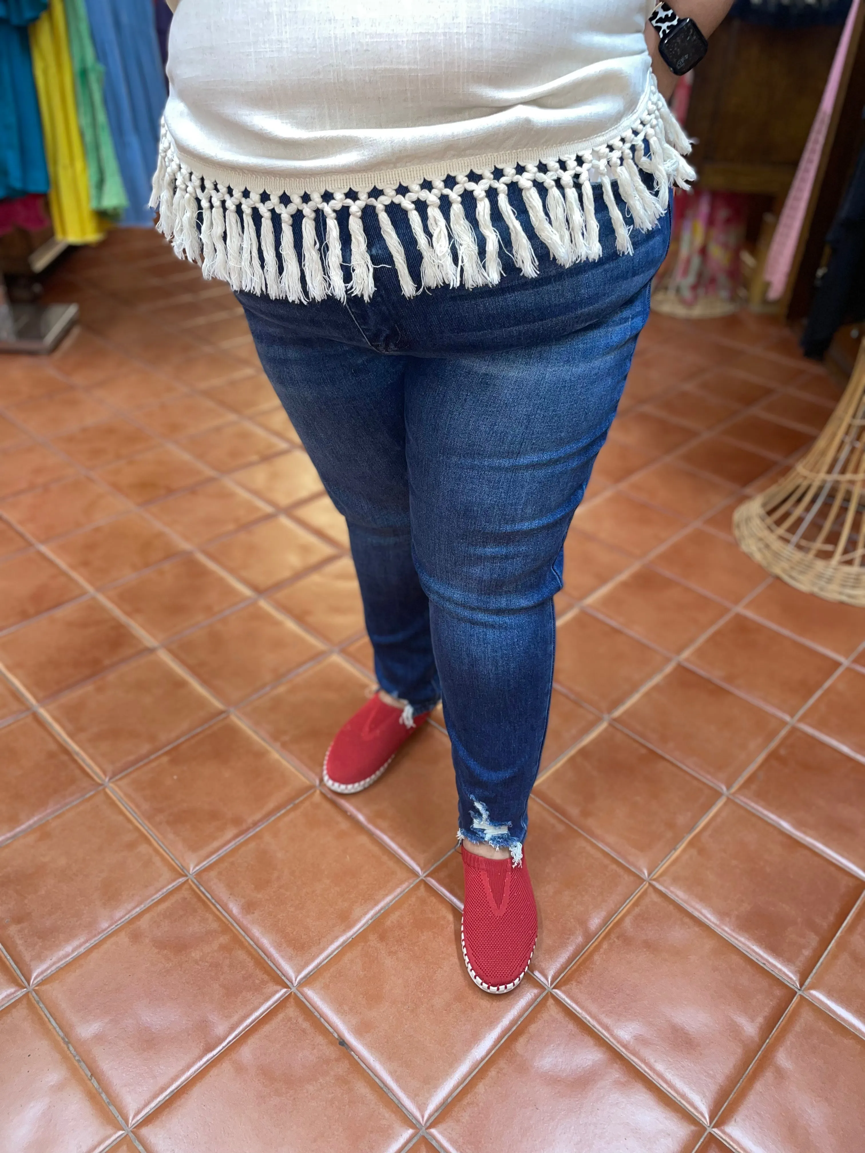 Sport Comfort Sporty Vibe High Rise Crop Skinny Plus Size Jeans