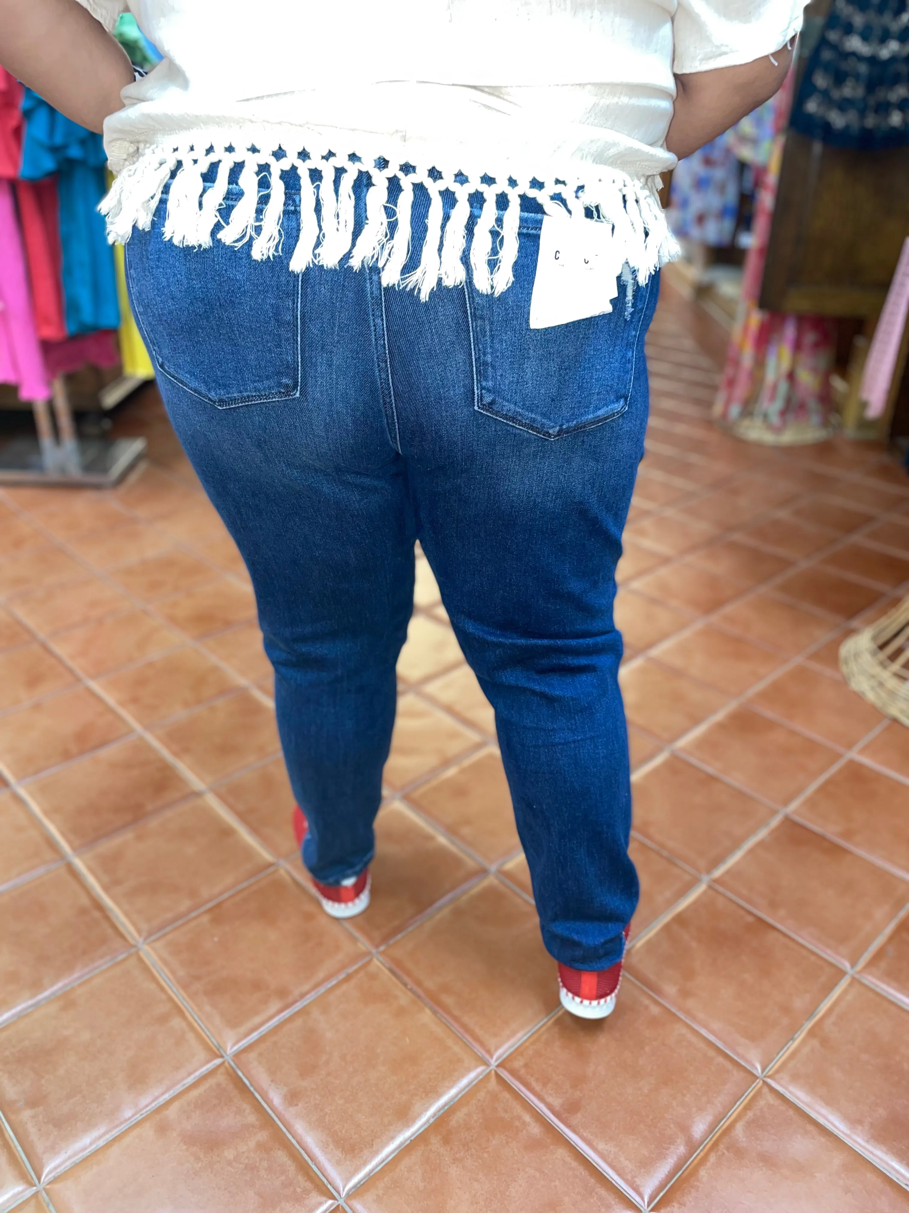 High Rise Crop Skinny Plus Size Jeans Smart Comfort Chilly Day Ready