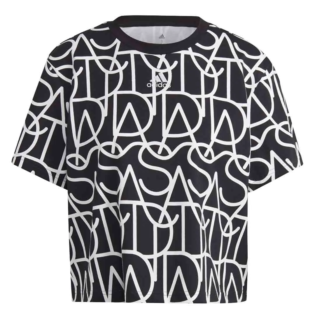 adidas - Women's Allover Graphic Boyfriend T-Shirt (IC1536) SeamlessBonding