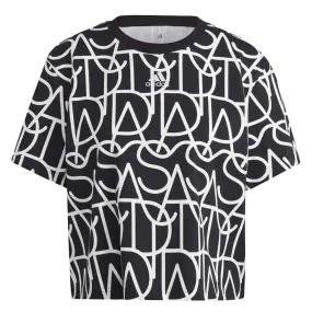 adidas - Women's Allover Graphic Boyfriend T-Shirt (IC1536) SeamlessBonding