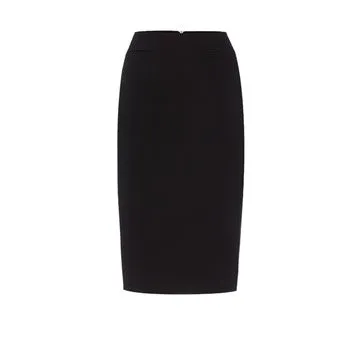 Holda Tailored Wool Crepe Skirt perforated design Wearable Art