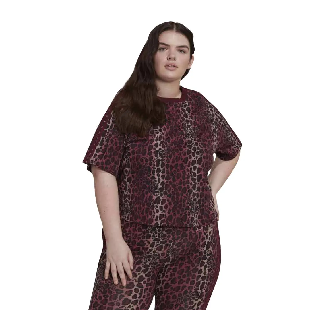 Stowable Hood adidas - Women's Allover Print T-Shirt (Plus Size) (HM6495)