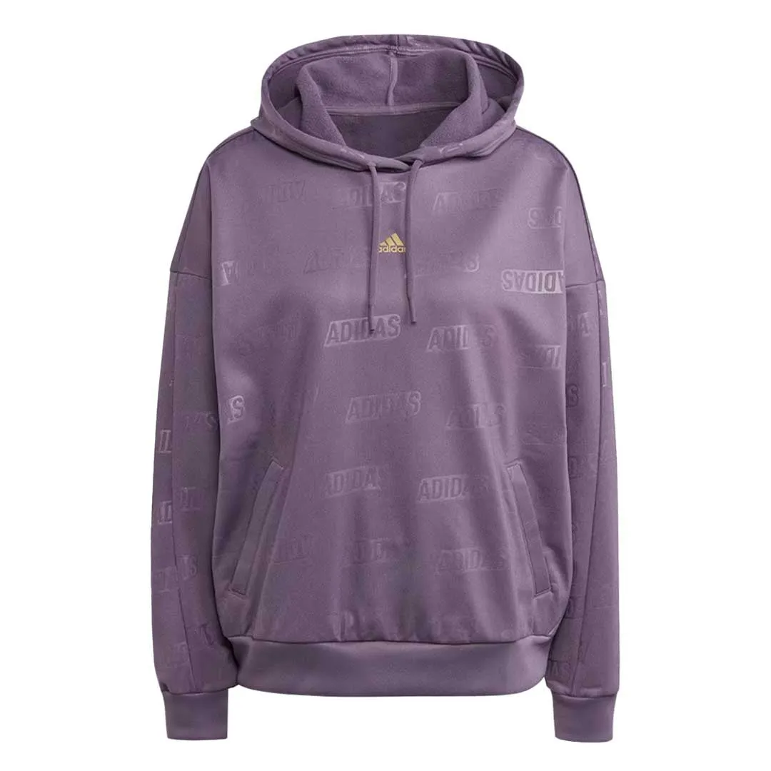 ScratchResistant Zippers Sleek Outdoor Look adidas - Women's Embossed Monogram Fleece Hoodie (IM2585)