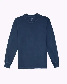 Reinforced Hemline Indigo Caza Crew Sweatshirt