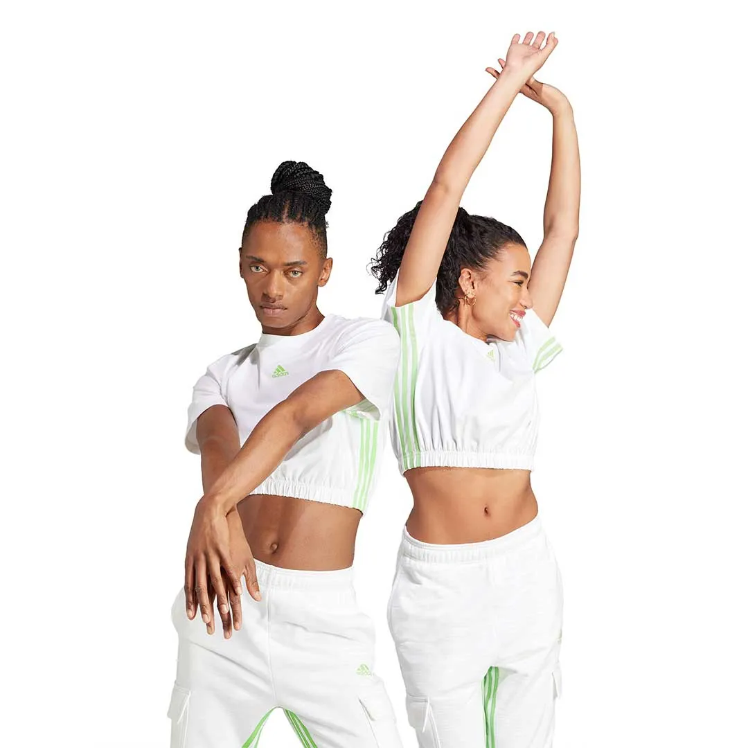 adidas - Women's Dance 3-Stripes Crop T-Shirt (IM4977) Soft Touch Lining