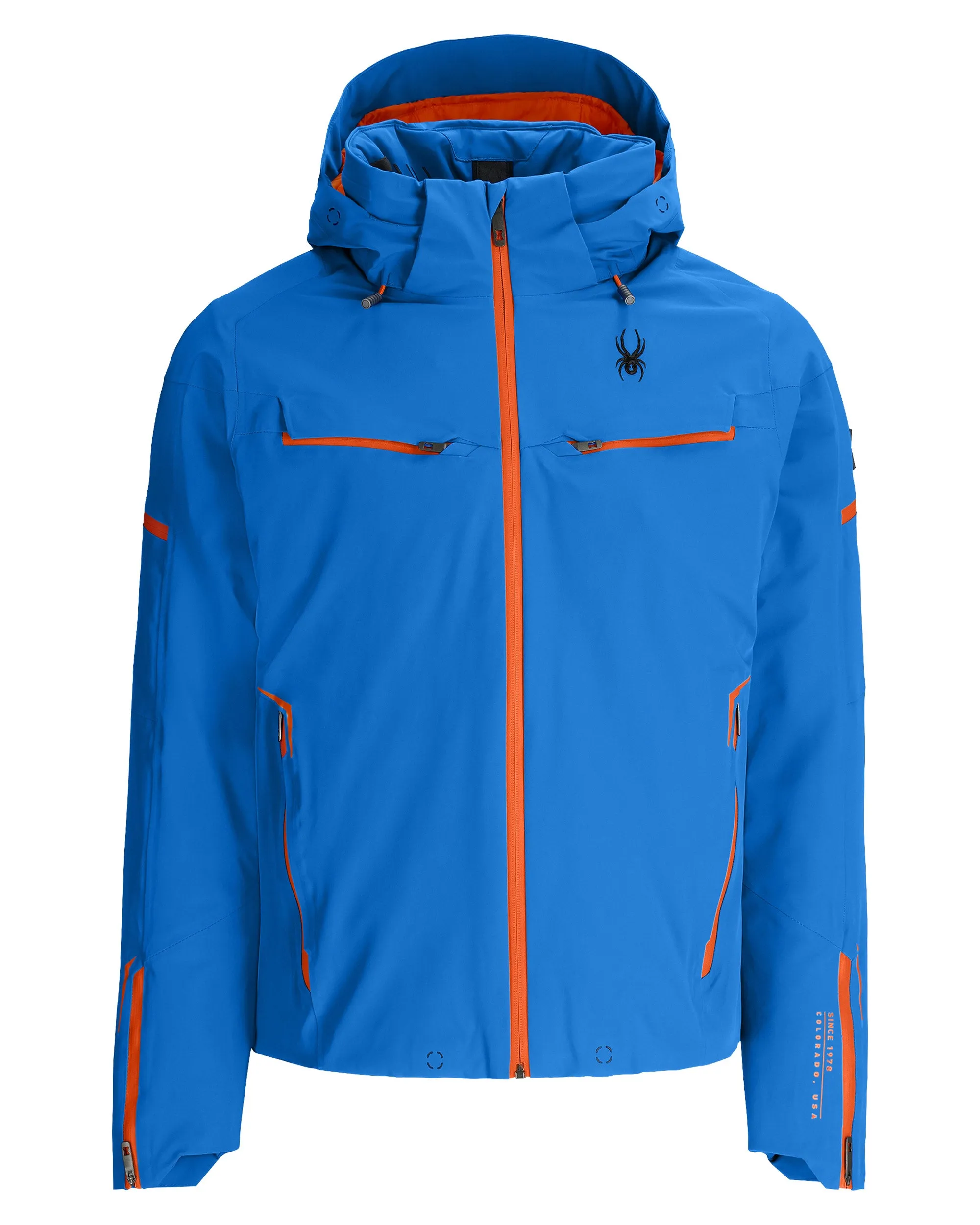 Noise Reduced Fastener System Quick Dry Performance Mens Monterosa Jacket - Cobalt