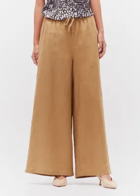 No Chafe Breath Flex JACKIE WIDE-LEG LINEN PANTS