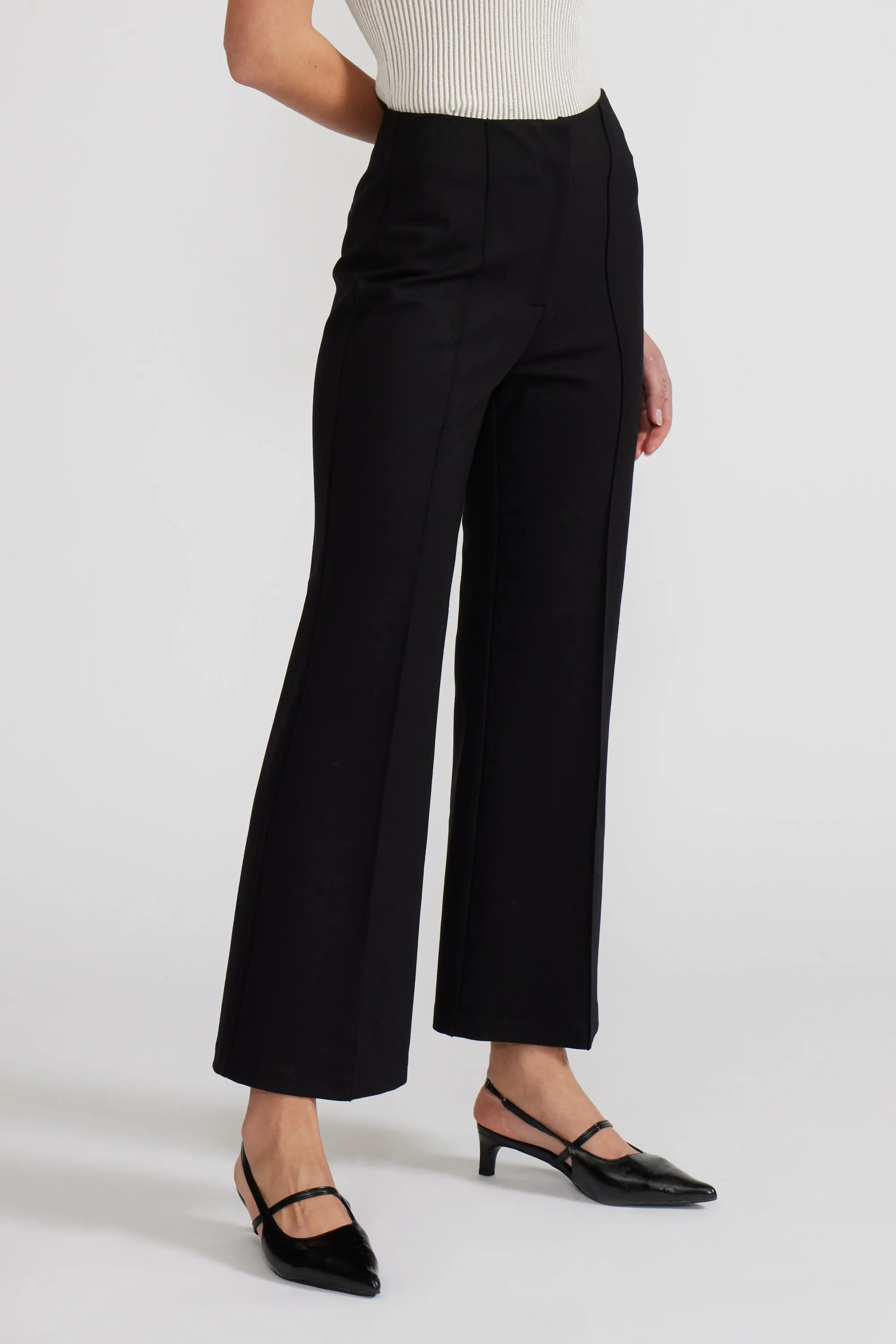 Relaxed Wear Loose cut JENSEN BLACK FLARE PANT