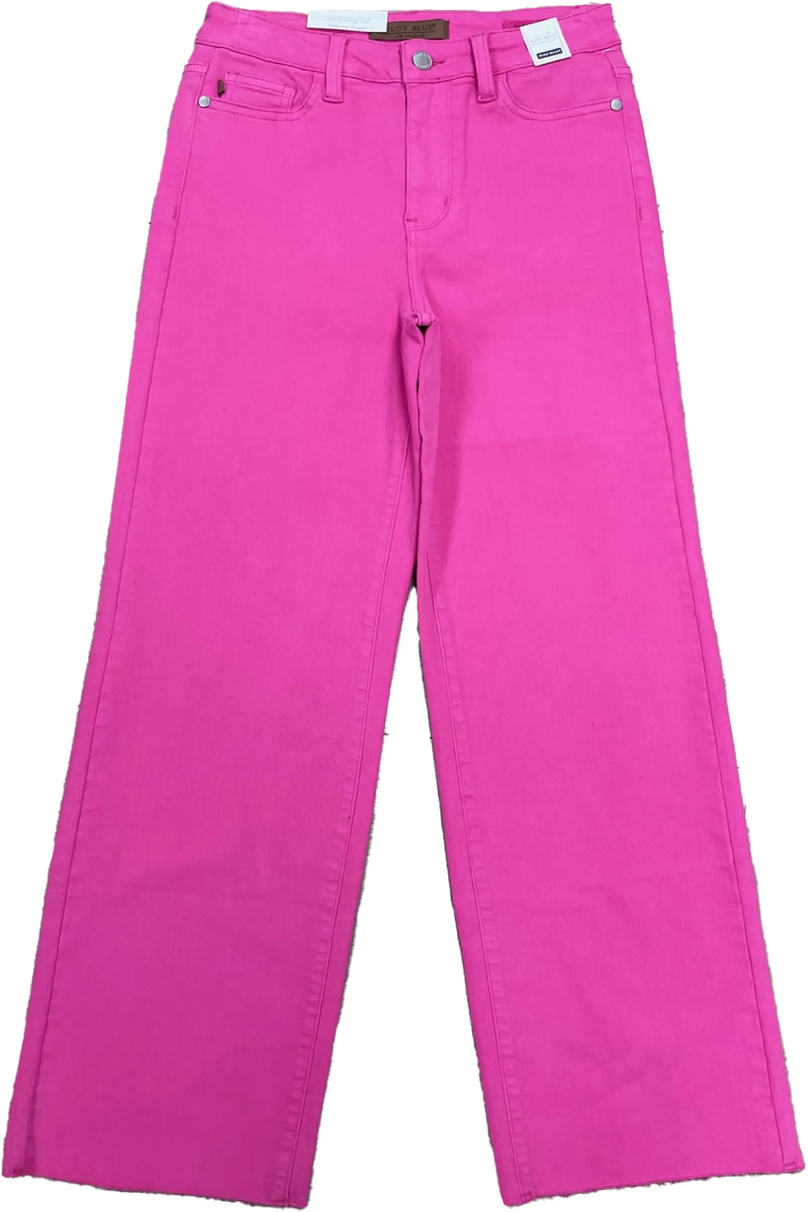 Judy Blue Hot Pink High Waist 90's Straight Jeans Rayon drape