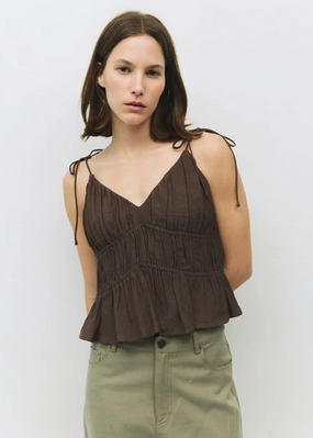 KENDRA CROPPED SLIP-STYLE TOP Antibacterial Fiber Blend