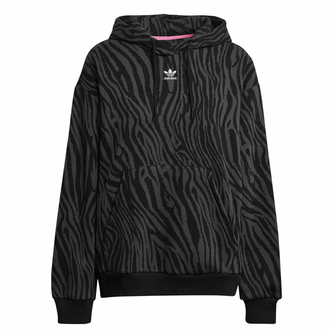 Universal Fit Framework All Year Use adidas - Women's Allover Zebra Animal Print Essentials Hoodie (IJ5604)