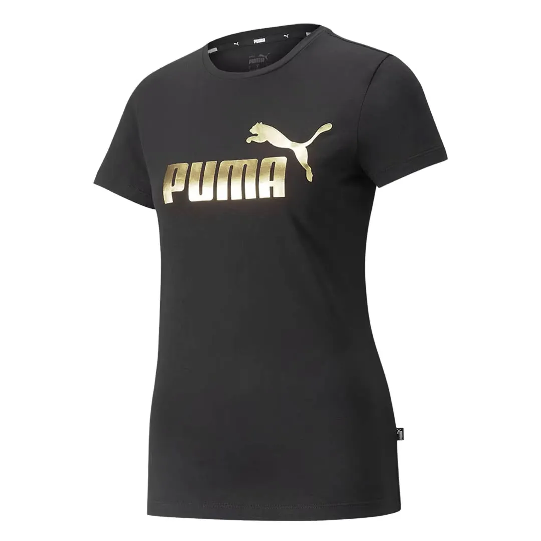 Urban Fit Look Convertible Collar Puma - Women's Essentials  Metallic Logo T-Shirt (848303 01)