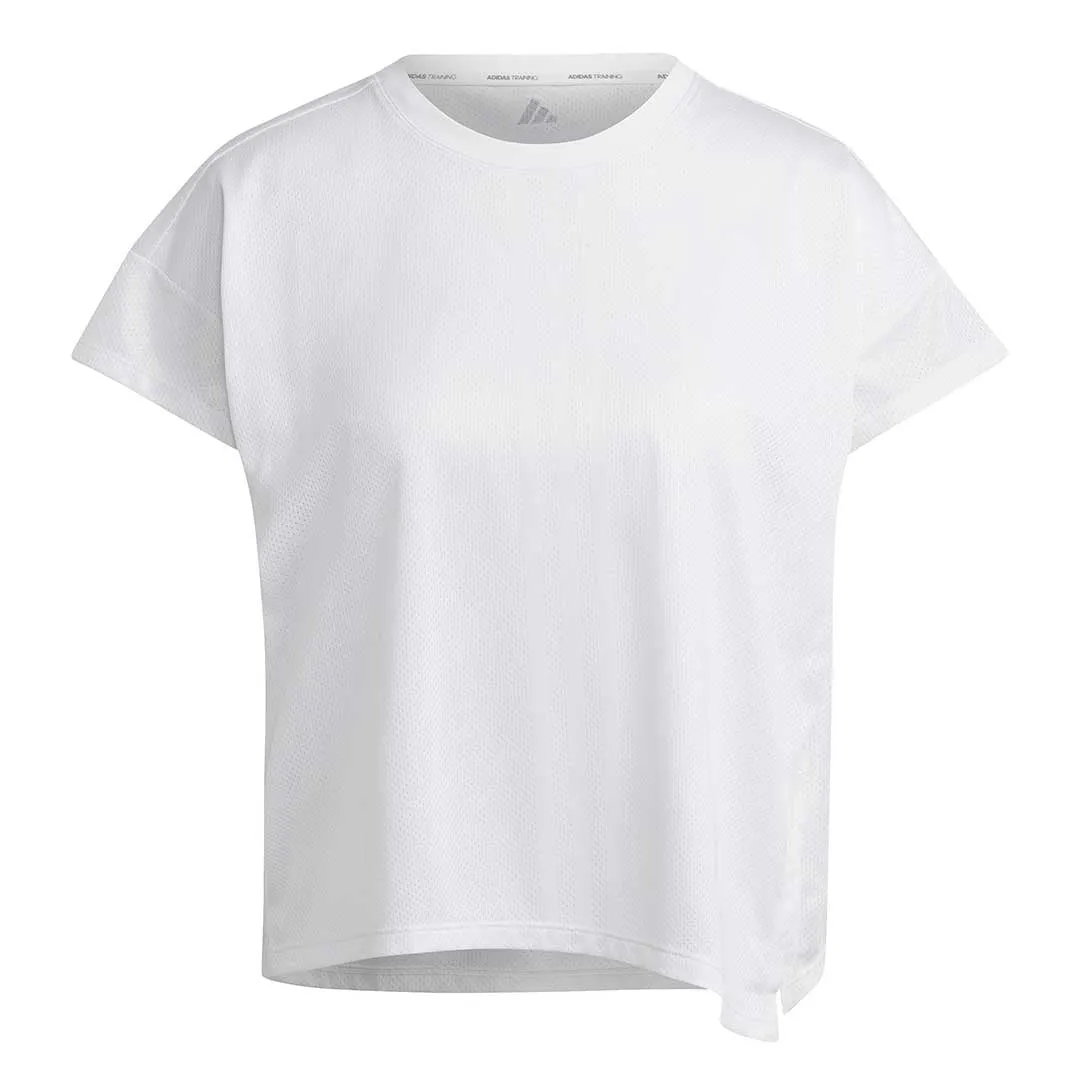 Durable zipper pull NonBulkyLayering adidas - Women's HIIT Quickburn Training T-Shirt (HY5408)