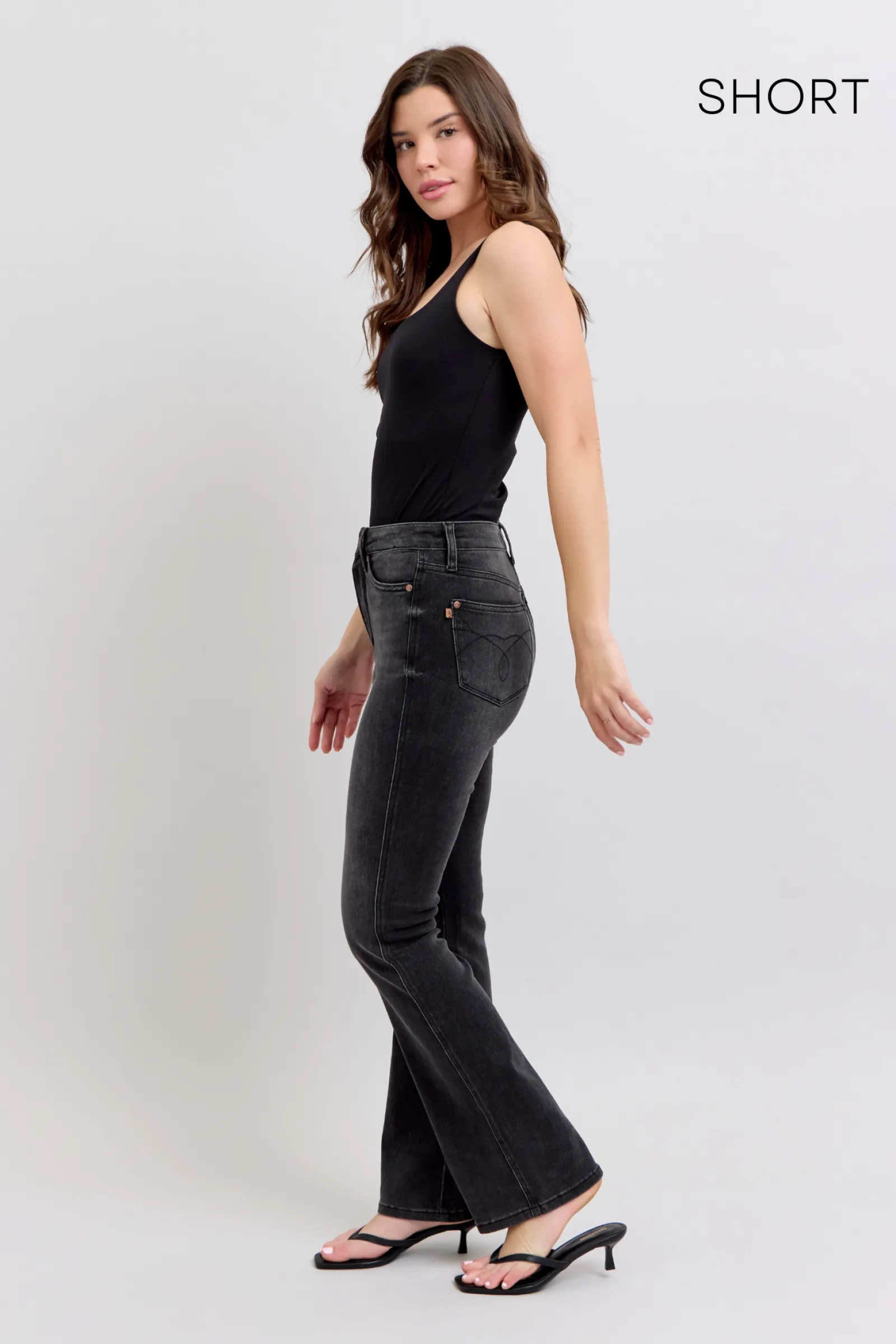 Fit For Movement Timeless Style Judy Blue Black Tummy Control Bootcut Jeans/30 1/4" Inseam