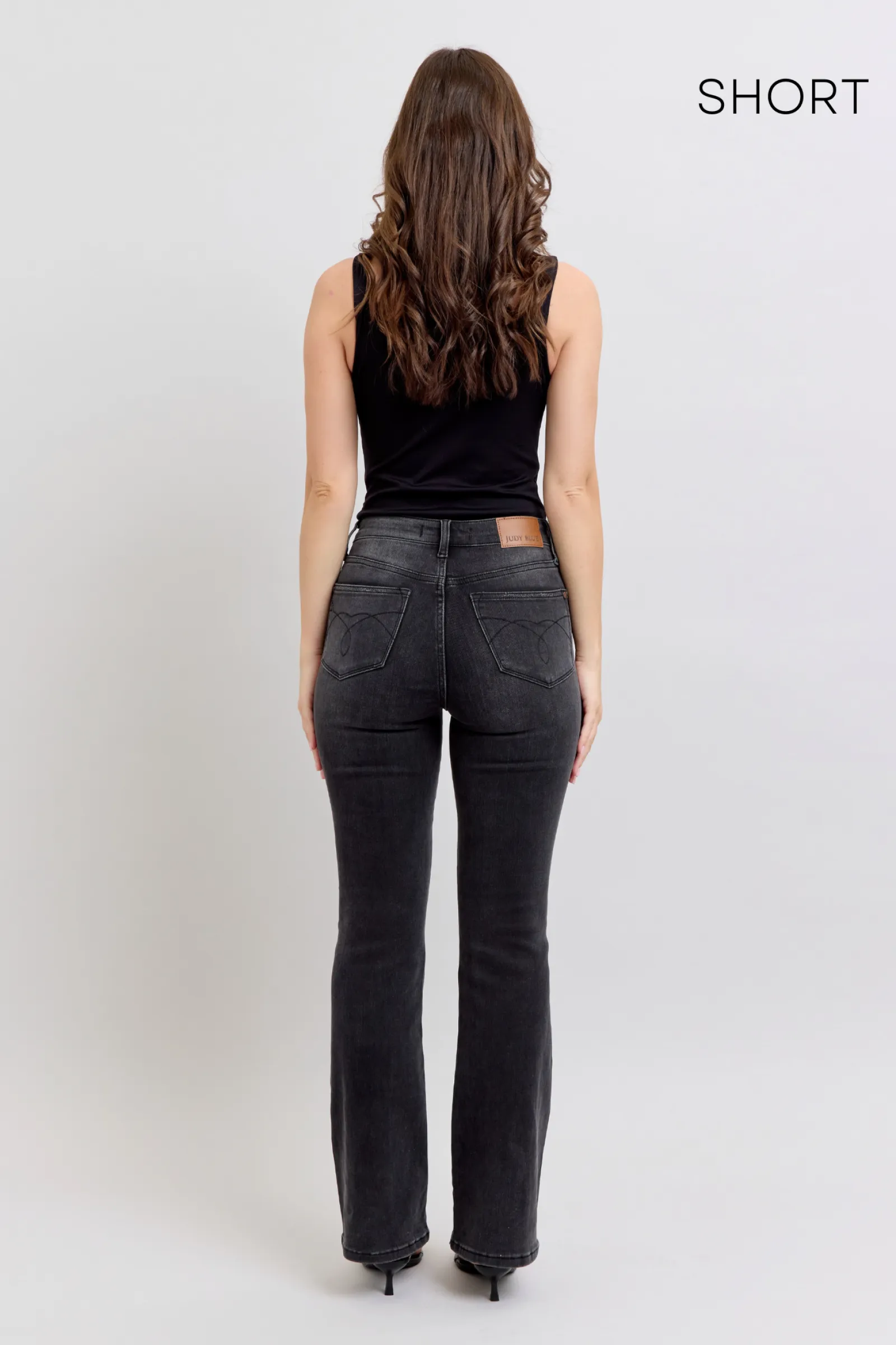 Comfortable Waistband Soft Structure Judy Blue Black Tummy Control Bootcut Jeans/30 1/4" Inseam