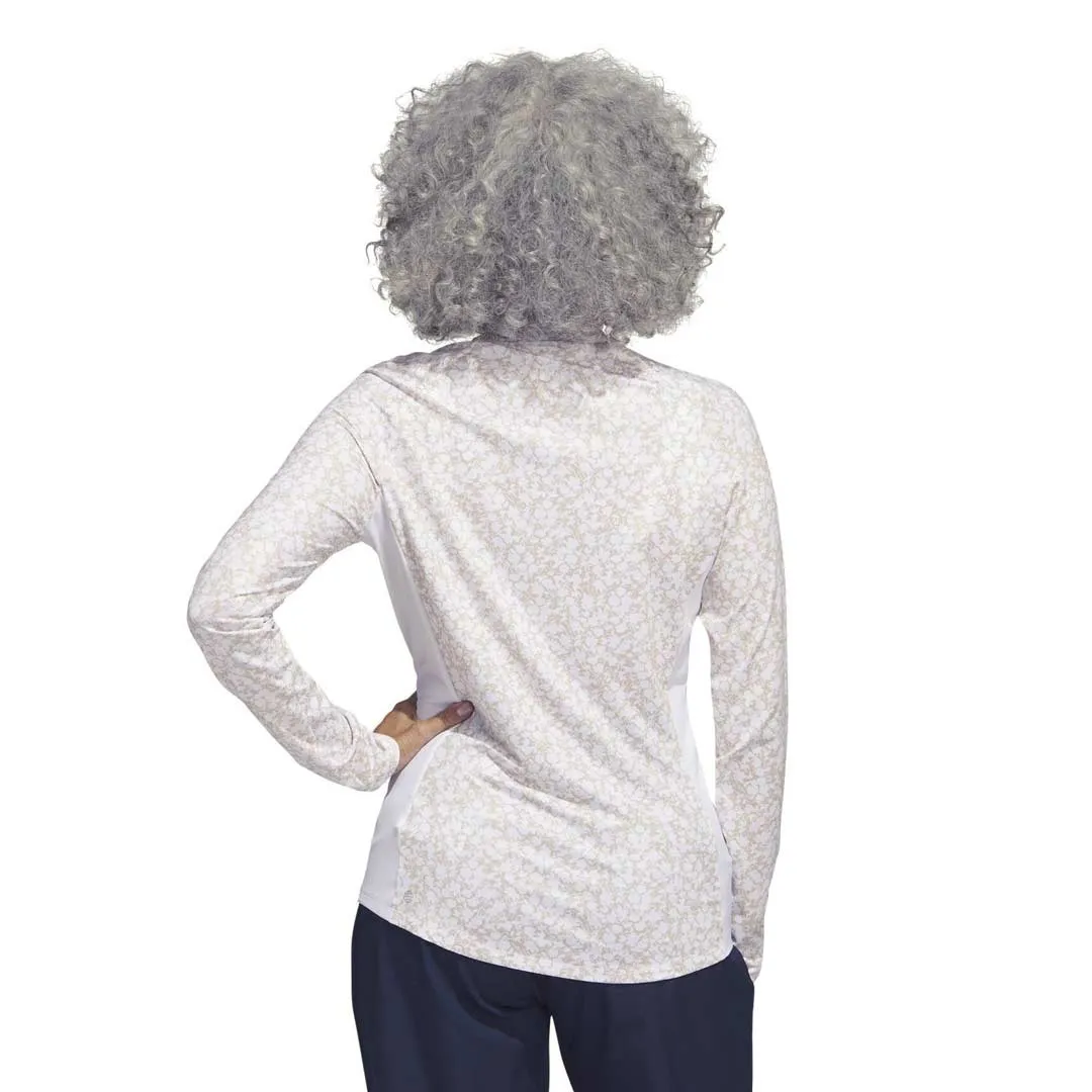 Active Daily Wear adidas - Women's Ultimate365 Printed 1/4-Zip Mock-Neck Polo (HT1232)