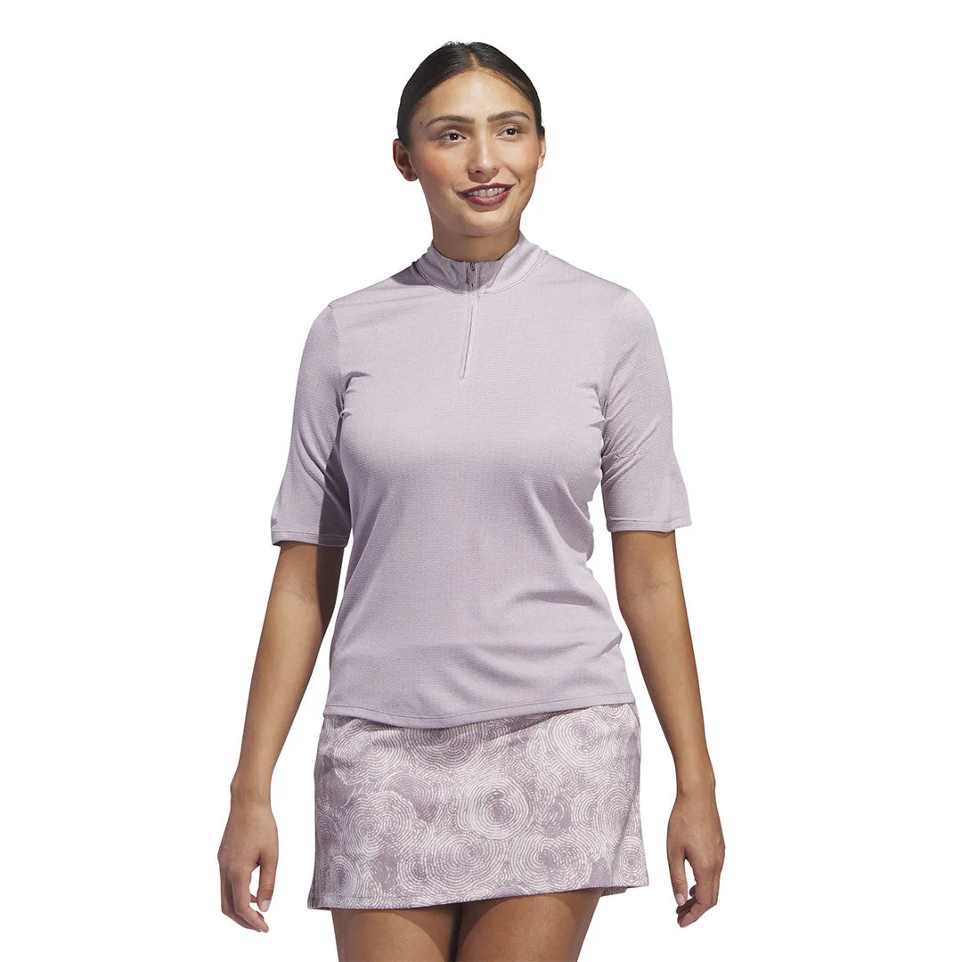 Articulated Elbows Full Zip Closure adidas - Women's Ultimate365 HEAT.RDY Golf Polo (IP8692)