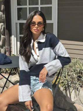 appropriate for sunny days Linden Stripe Polo Sweater