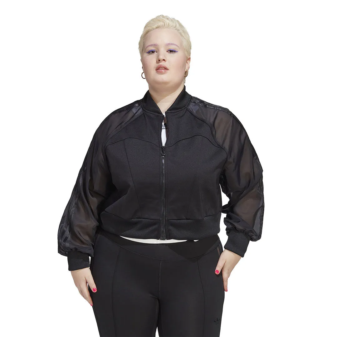 adidas - Women's Original SuperGirl Track Top (Plus Size) (IC7226) Tailored Silhouette Microfiber texture