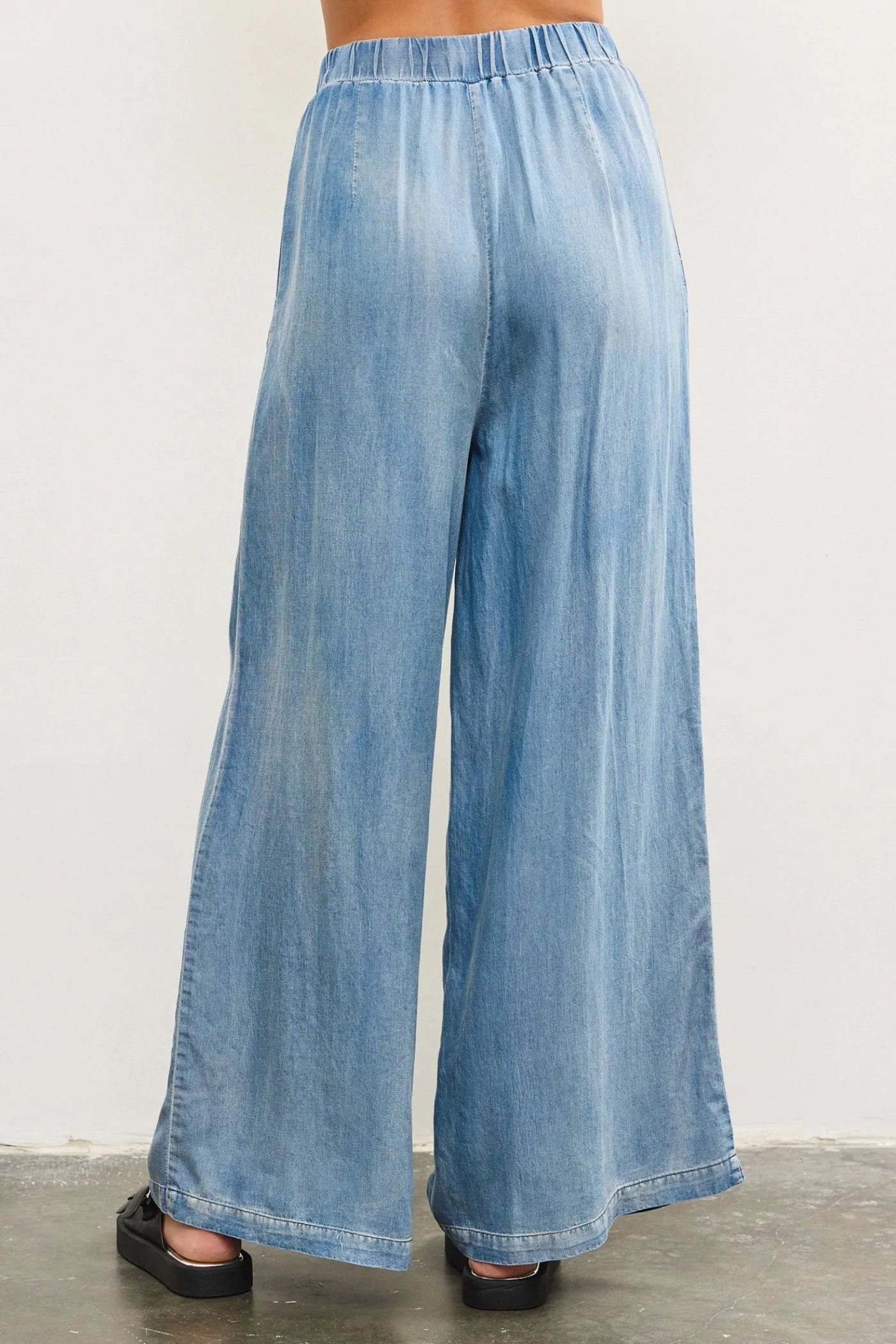 MADDIE DENIM WIDE-LEG PANTS Modular Attachment