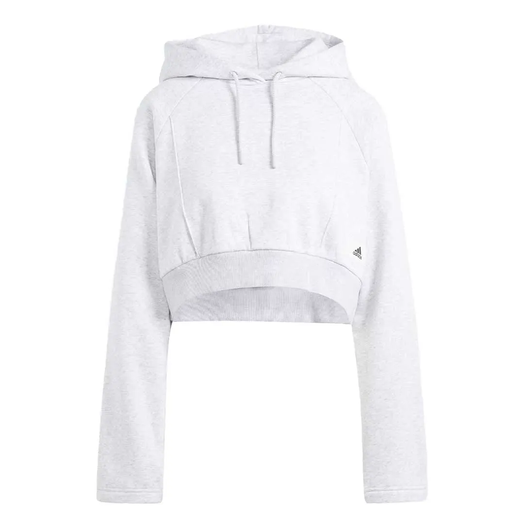 adidas - Women's The Safe Place Crop Hoodie (IT1528) Reinforced Shoulder Panels Temperature Regulating Tech