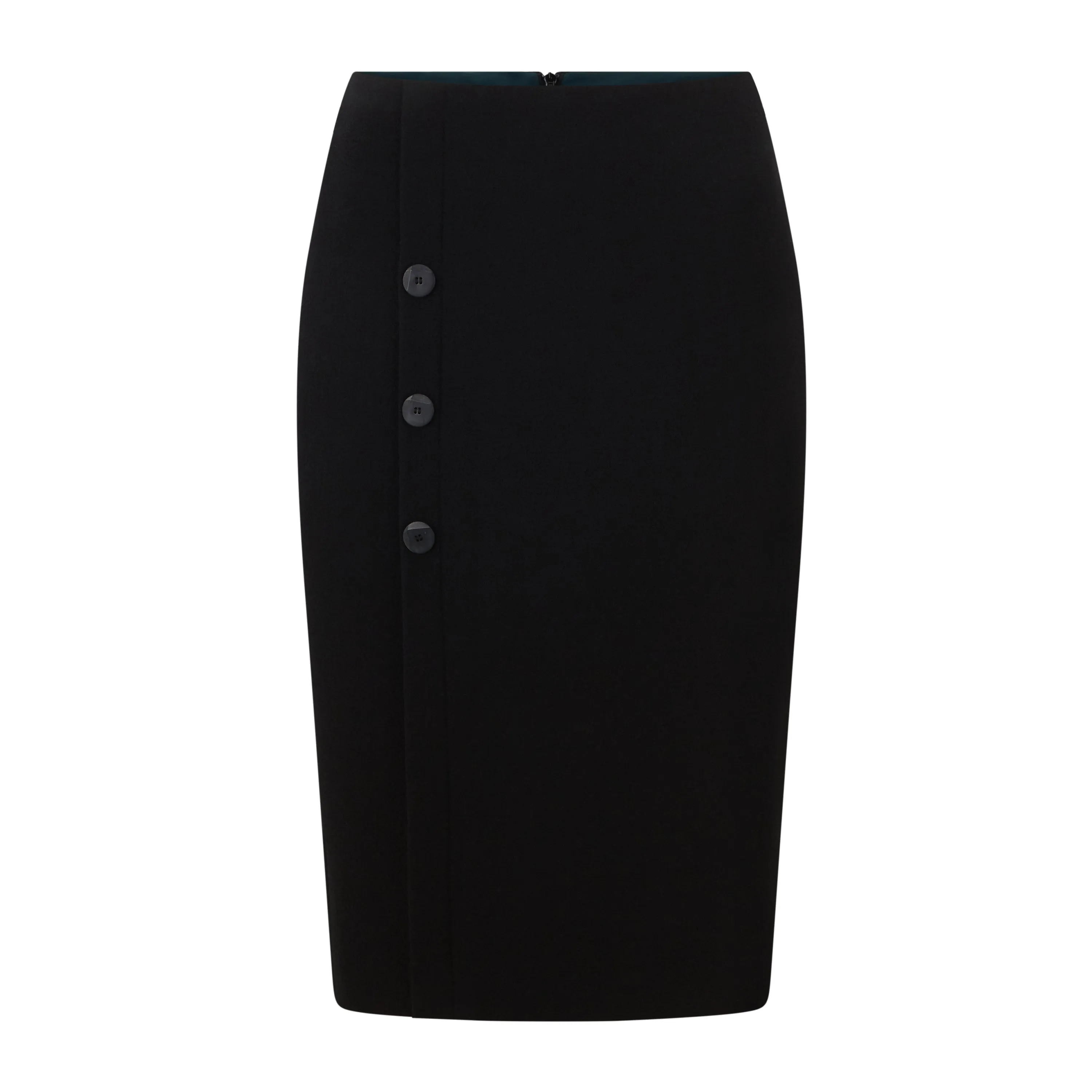 Easy Fit Margot Tailored Wool Button Skirt