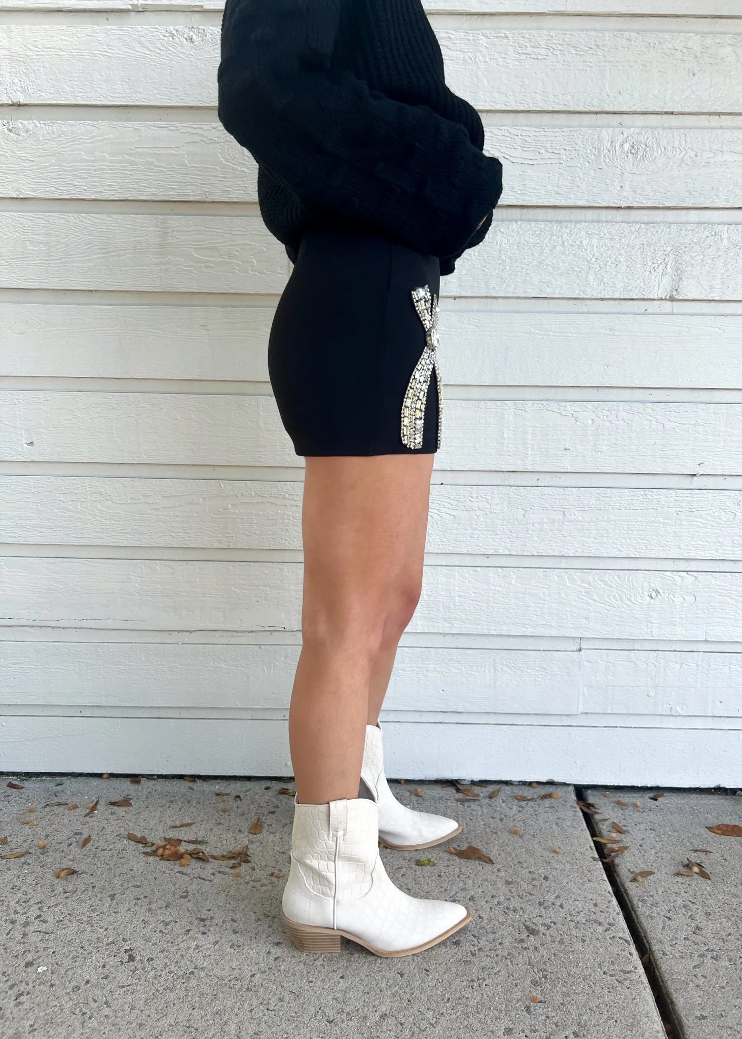 MAUDE MINI SKIRT Button Fastenings