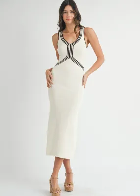 MAYA KNIT BODYCON MIDI DRESS Cozy Design Trendy Cut