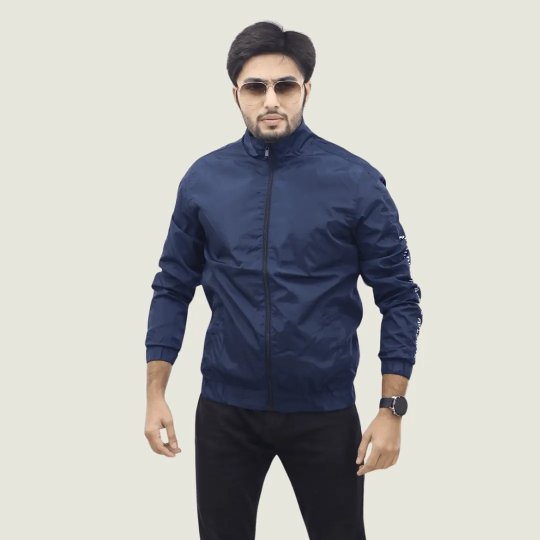 Ventilation Panels Reinforced Seam Construction Men??s High Quality Premium light Weight Jacket- Navy Millan