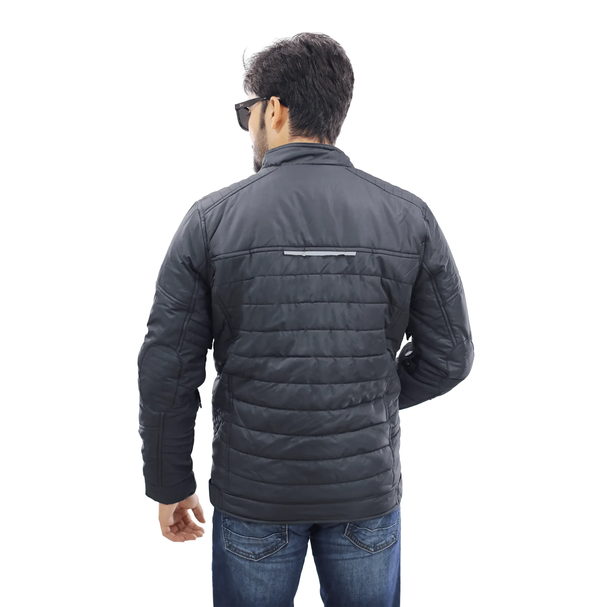 Old Style Water Resistant Design Men??s Stylish Jacket winter Biker Jacket- Justin Black