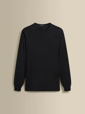 Merino Wool Extrafine Crew Neck Sweater Soft Material