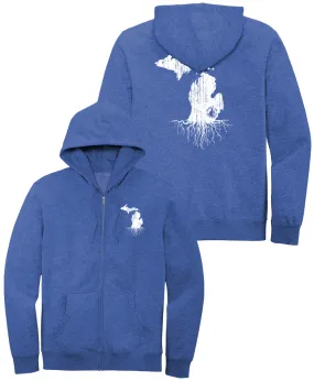 Michigan Roots Fleece Zip Ups ScratchResistant Zippers Hollow Fiber Fill