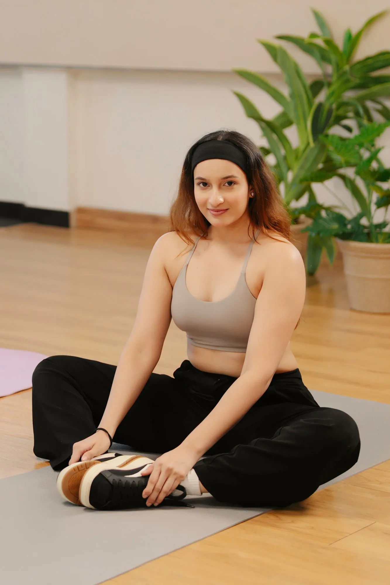 Soft Design Midnight Run Double Pleated Women's Straight Korean Pants