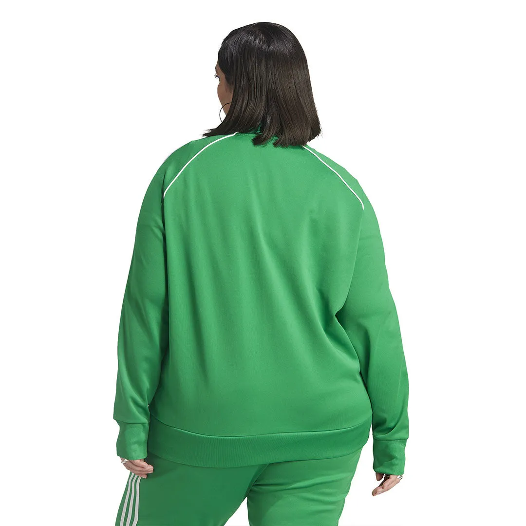 Asymmetric Hemline adidas - Women's Adicolor Classics SST Track Jacket (Plus Size) (IL6650)