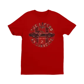 Sophisticated Casual Versatile Comfort Style Corvette Text Circle Retro T-Shirt