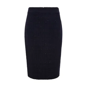 flared silhouette Functional Detail Tailored Lurex Tweed Skirt