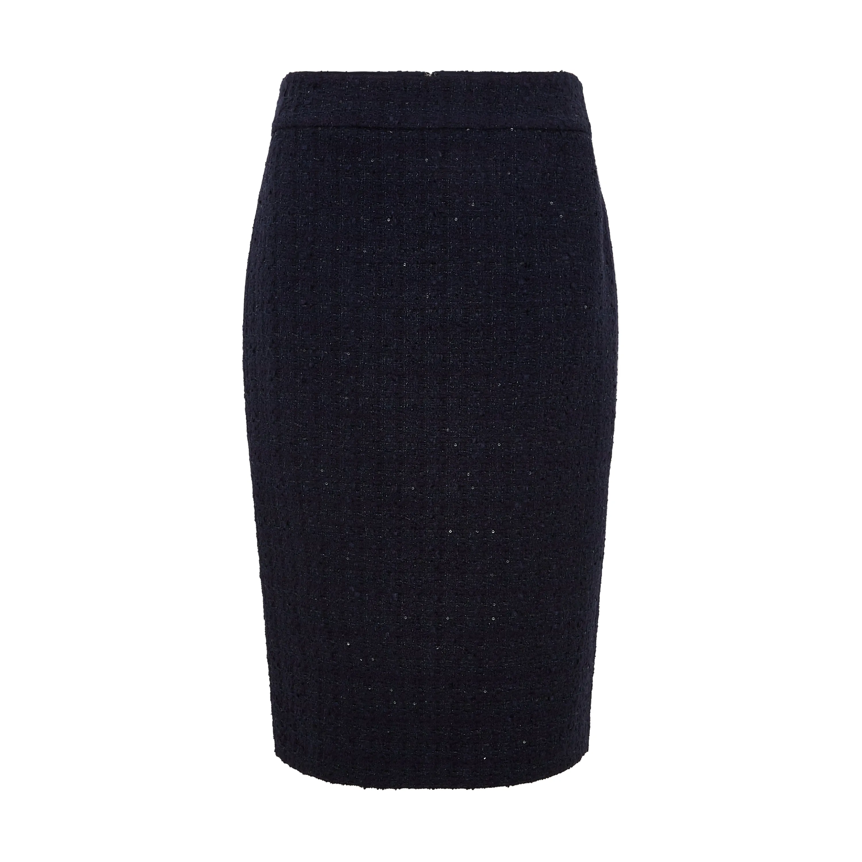 flared silhouette Functional Detail Tailored Lurex Tweed Skirt