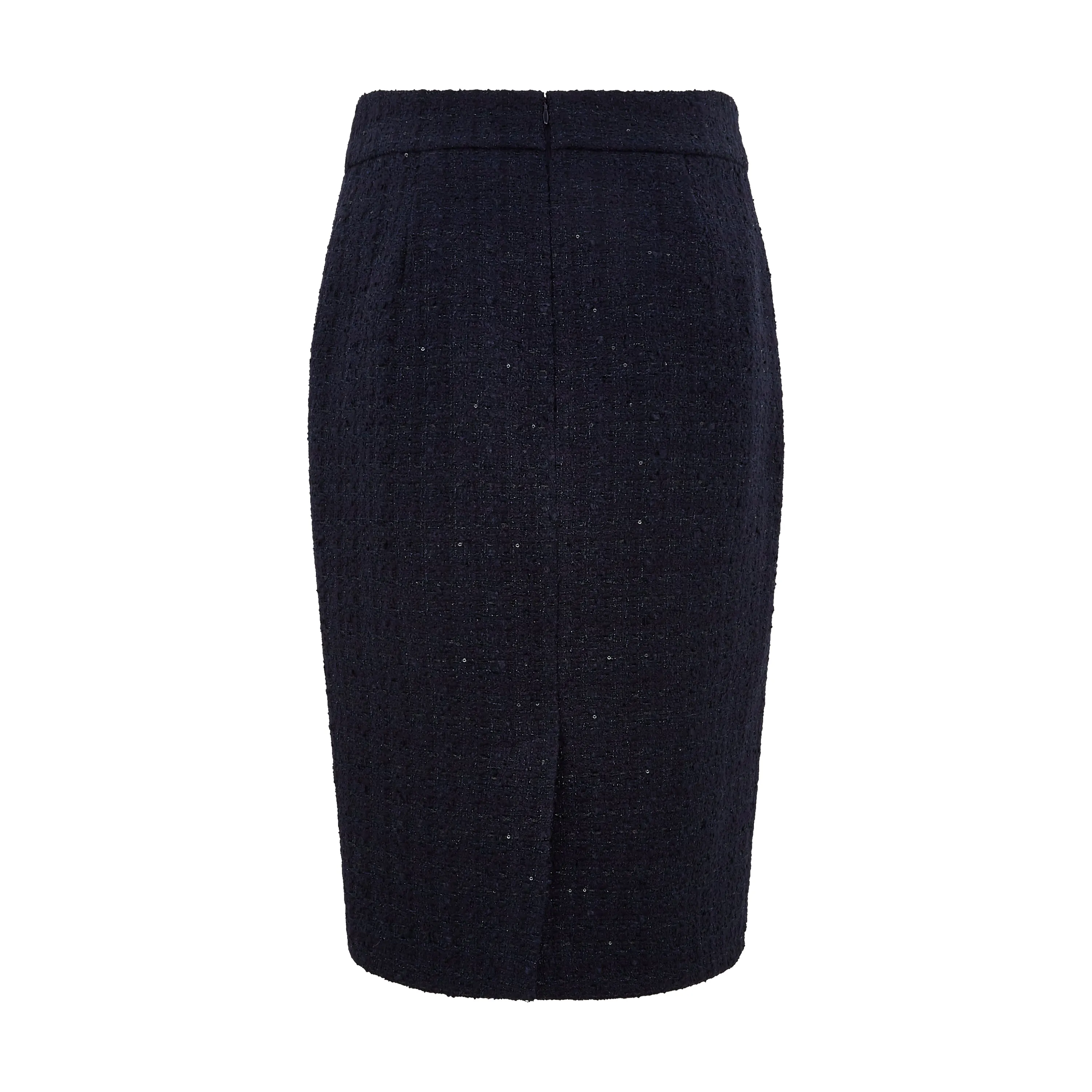 Maternity Friendly Tailored Lurex Tweed Skirt