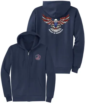 MID Old Glory/Made In America Eagle Zip Ups Easy Fit Piece Airtight Fasteners