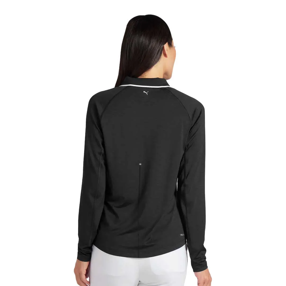 Puma - Women's YouV Long Sleeve Polo (537499 01) Hidden Pocket System