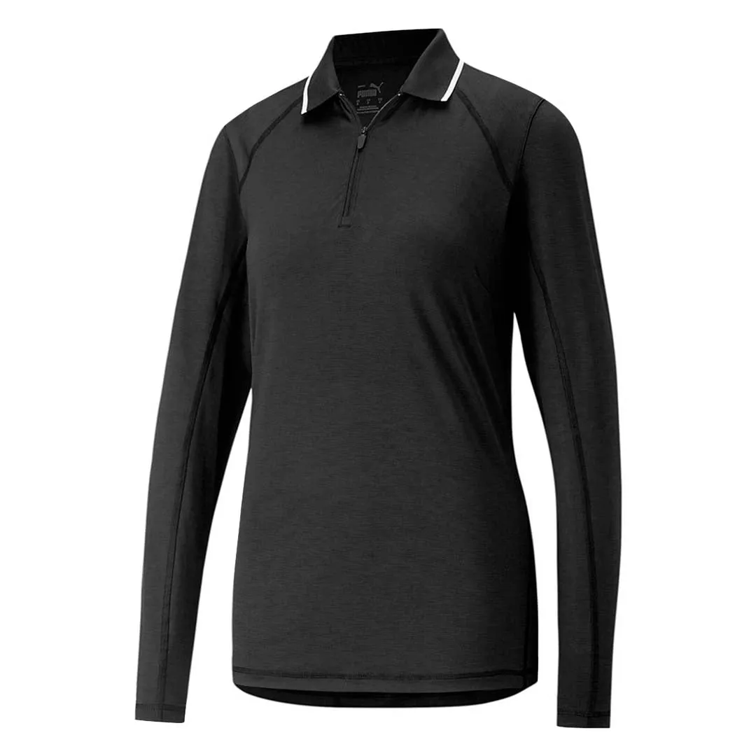 Puma - Women's YouV Long Sleeve Polo (537499 01) Airtight Seam Sealing