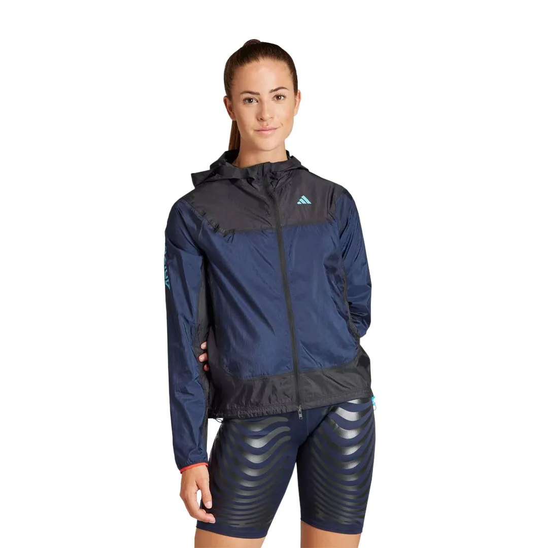adidas - Women's Adizero Running Jacket (IM4165) DoubleLayered Collar Leather Bits