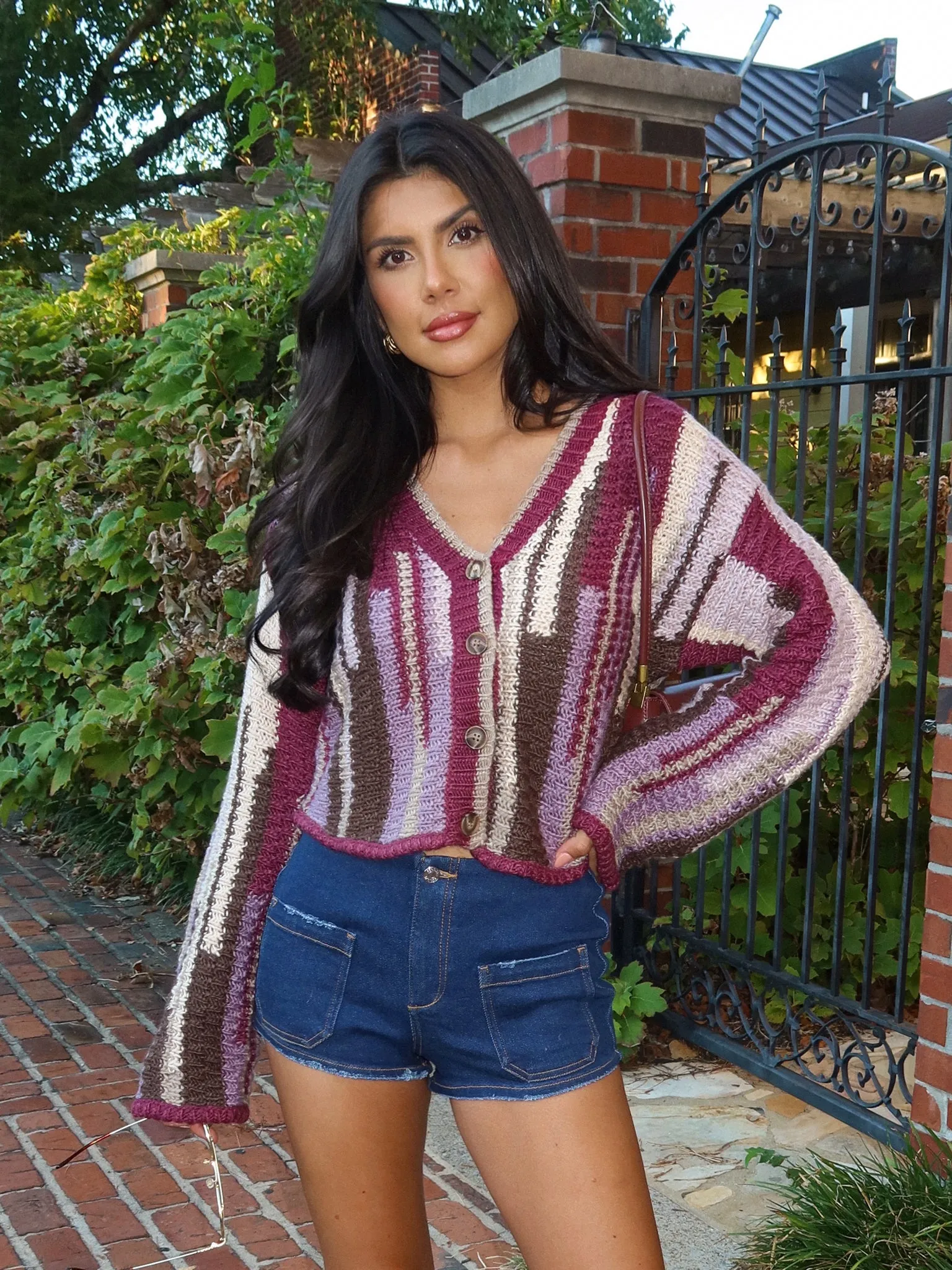 Moira Crochet Knit Sweater Cozy Warmth