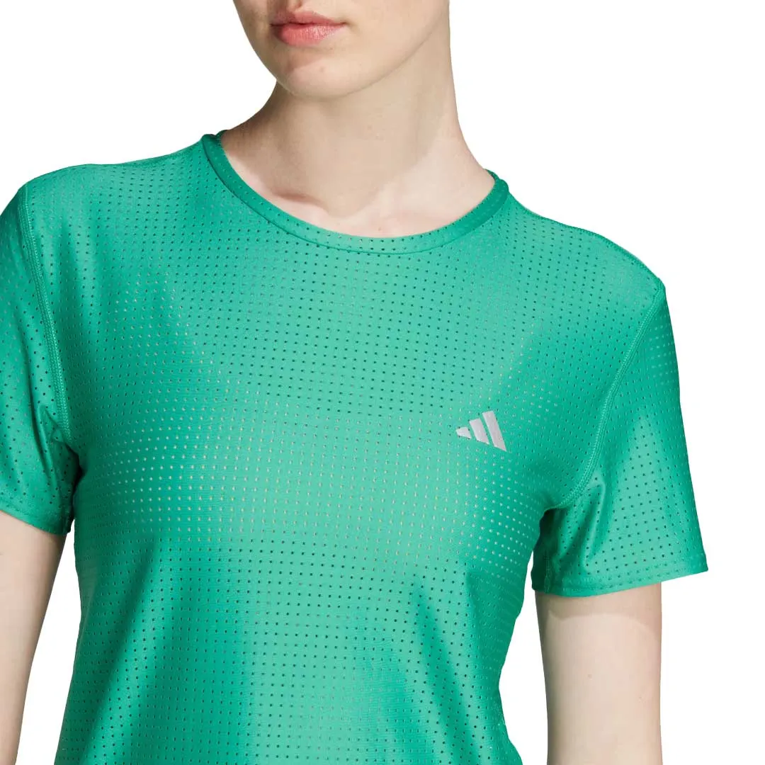 Noise Free Zippers Stretch Panels adidas - Women's Fast Running T-Shirt (HY5429)