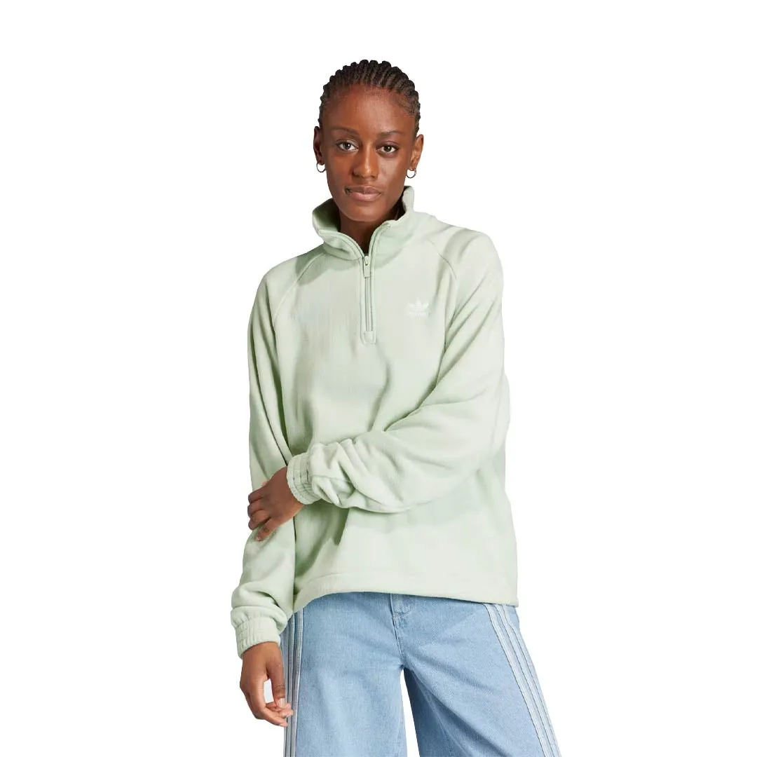 Cashmere Blend Stretch Fit adidas - Women's Neutral Court Polar Fleece 1/4 Zip Track Top (IS5242)