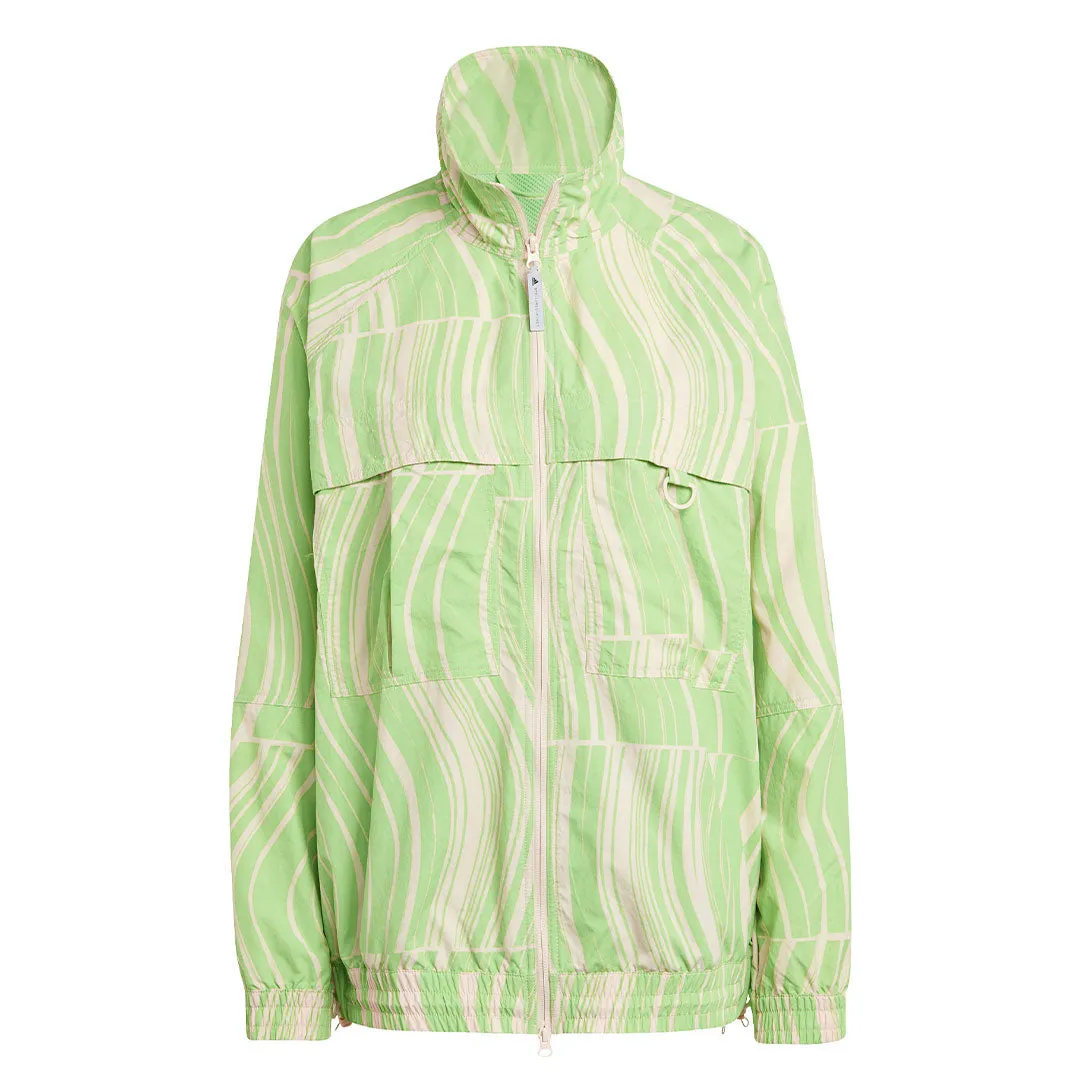 Casual Trend Double Layered Collar adidas - Women's adidas By Stella McCartney Printed Tracktop (HS0988)