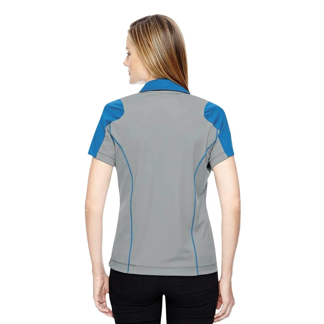 North End - Women's Embossed Print Polo (78691 447) High Collar Structure