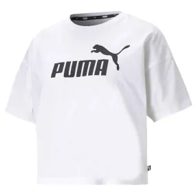 Layered Hem Design Puma - Women's Essentials Cropped Logo T-Shirt (586866 02)