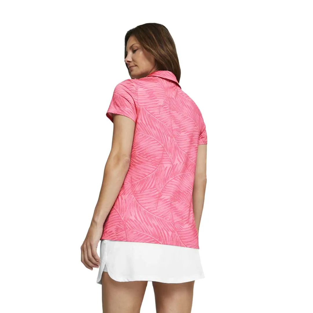 Puma - Women's MATTR Fern Short Sleeve Polo (621633 02) Functional Zip Detail Ripstop Reinforcement