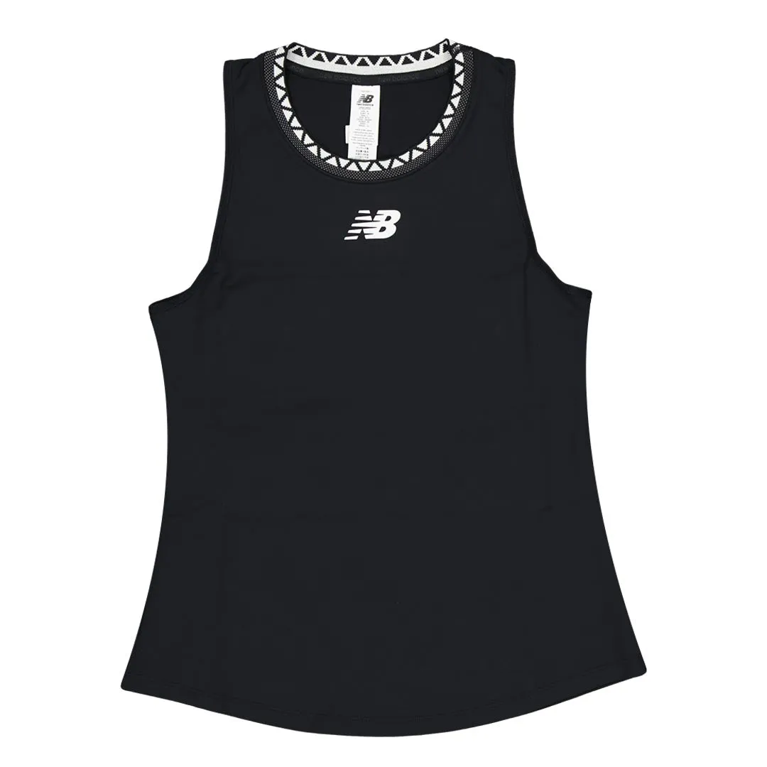 New Balance - Women's Tournament Tank Top (WT31430 BK) Microfiber texture
